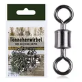 Produktbild: Zite Fishing Tönnchenwirbel Set 20 STK - Angelwirbel als Schnurverbinder mit hoher Tragkraft – Verbindungswirbel Hauptschnur & Vorfach (4# 35 kg)
