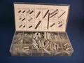 Produktbild: Federn-Sortiment: Zug- und Druckfedern, 200-tlg in praktischer Kunststoff Box !