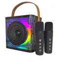 Produktbild: Karaoke Maschine, Karaoke Anlage mit 2 Mikrofonen, Lautsprecher mit Mikrofon, PA-System für Heimparty, Sitzung, Hochzeit, Picknick, Kirche, Gifit