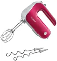 Produktbild: Bosch Handmixer MFQ40304 | 500 Watt | 5 Stufen | FineCreamer Edelstahlbesen | Soft-Touch Griff | rot/silber