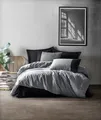 Produktbild: L'Essentiel Linge de Maison, Plain - Grey, Black, Bettwäsche-Set, Grau, 100 % BAUMWOLLE RANFORCE, 140 x 200 cm