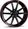 Produktbild: 4x Alufelgen Borbet LX18 black glossy rim red 8x18 ET48 LK5 112 18 Zoll Felgen A