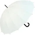 Produktbild: iX-brella Long - hochwertiger Stockschirm 16-teilig mit Automatik - sturmsicher - weiß (Durchmesser 1 Meter)