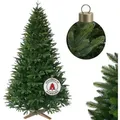 Produktbild: Cox Swain Künstlicher Weihnachtsbaum Realistische Optik, pflegeleichter Tannenbaum PE-PVC Nadelkleid, 150/180/210/240 cm auswählbar, Naturgetreue Optik, wiederverwendbar, einfache Montage grün 210 cm