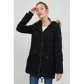 Produktbild: OXMO Parka OXAnna Parka mit Kunstfell-Kapuze schwarz XS