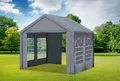 Produktbild: Partyzelt 3x3 Grau PVC Festzelt Pavillon wasserdicht Profi-Qualität Classic
