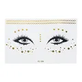 Produktbild: 1 x Gesichttattoo gold - Ketten und Sterne - Temporary Body Tattoo - VS026 (1)