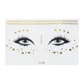 Produktbild: 1 x Gesichttattoo Gold - Ketten und Sterne - Temporary Body Tattoo - VS026 (1)