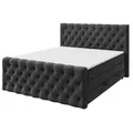 Produktbild: Boxspringbett - anthrazit - H3 - 180x200 cm Doppelbett Polsterbett Gästebett