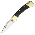 Produktbild: Buck 112BRSFG Ranger Fingergrooved, 7,6 cm Edelstahlklinge mit Ebenholzgriff