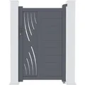 Produktbild: Casanoov Gartentür 1M Veleta H 160Cm & 2 Alu Pfosten H 190Cm Grau
