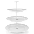 Produktbild: Eva-Trio | Etagere Legio Nova | Dreistöckige Etagere, bestehend aus DREI Legio Nova-Tellern | White Transparent | 19 | 22 | 25 cm