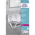 Produktbild: AVERY Zweckform 3482 Transparente Folien für Laserdrucker und Kopierer (25 selbstklebende Folien, A4, mattierte Oberfläche, hervorragend bezeichenbar, stapelverarbeitbar, Folienstärke 0,14mm)