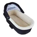 Produktbild: BABYLUX Nestchen für Kinderwagen Stubenwagen BABYWANNE + Matratze 2 Tlg Set Doppelseitig (W16 - Ecru + Africa Tiere)