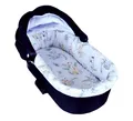 Produktbild: BabyLux Kinderwagen-Bezug BABYLUX Nestchen für Kinderwagen BABYWANNE + Matratze 2 Tlg Set, W16 - Ecru + Africa Tiere