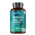 Produktbild: WeightWorld Omega-3 Fischöl 2000 mg Kapseln - 240 Stück hochdosierte Nahrungsergänzung für Herz, Gehirn & Sehkraft