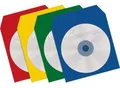 Produktbild: CD-/DVD-Papierhüllen, wiederverschließbar, Sichtfenster, farbig sortiert, 100 Stück