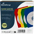 Produktbild: MediaRange CD-DVD-Hüllen aus Papier, 124 x 124 mm, weiß, 100 Stück