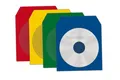 Produktbild: Bunte CD/DVD Hüllen 100er Pack ohne Logo Sichtfenster Papiertaschen für CD