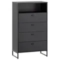 Produktbild: Highboard Janne ca.60,2x103,9x33,1cm Schwarz