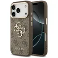 Produktbild: Handyhülle für iPhone 17 Pro Guess Case Cover Schutzhülle Etui Braun-Golden