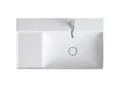 Produktbild: Duravit DuraSquare Möbel-Waschtisch asymmetrisch 2349800041 80x47cm, ohne Überlauf, mit Hahnlochbank, Becken rechts, 1 Hahnloch, weiß