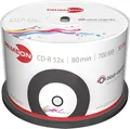Produktbild: 200 Primeon Rohlinge CD-R printable vinyl black dye 80Min 700MB 52x Spindel
