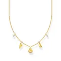 Produktbild: THOMAS SABO Damen Kette mit Muscheln gold, aus 925er Sterlingsilber mit strahlender 750er Gelbgold-Vergoldung im maritimen Design, Länge 45cm, KE2158-414-14-L45V