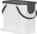Produktbild: Rotho Mülltrennsystem 25L Albula - Mülleimer 40,0 x 23,5 x 34,0 cm - Abfalleimer Kunststoff mit Griffen - Müllbehälter mit Deckel und Aufklebern