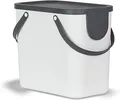 Produktbild: Rotho Albula Mülltrennungssystem 25l für die Küche, Kunststoff (PP) BPA-frei, weiss/anthrazit, 25l (40.0 x 23.5 x 34.0 cm)
