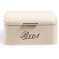Produktbild: Theo&Cleo Brotkasten aus Metall, Brot Lange Aufbewahren, Retro Brot Box, Brotaufbewahrungsbox mit Deckel klein (31* 19* 16cm),Beige - Beige
