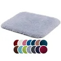 Produktbild: liebling Superior Badteppich mit Anti-Rutsch-Beschichtung, 100% Polyester (Mikrofaser), 50 x 45 cm, 30 Grad waschbar, Fußbodenheizung geeignet, Farbe: Silber