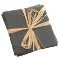 Produktbild: Schieferplatte AENNE - 4er Set - Untersetzer - 10x10 cm - quadratisch - aus Schiefer
