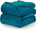 Produktbild: WAVVE Kuscheldecke Flauschig Decke Fleecedecke - Sofadecke Klein Wohndecke Couchdecke, Decke Sofa Weich Türkis, Leicht Sofaüberwurf 130x150 cm