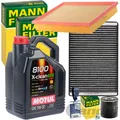 Produktbild: MANN FILTERSET INSPEKTIONSPAKET+MOTUL EFE 5W30 für OPEL ASTRA G H ZAFIRA A