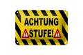 Produktbild: Blechschild Hinweis 18x12 cm Achtung Stufe Ausrufezeichen Deko Schild