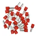 Produktbild: Afeld Elektro Aderendhülsen 10,00mm² Rot - isolierte Kabelhülsen - 25 Stück Kabelendhülsen - Endhülsen für fein- und feinstdrähtige Leiter