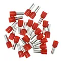 Produktbild: Aderendhülsen 10,00mm² Rot  isolierte Kabelhülsen  25 Stück Kabelendhülsen  E...