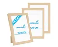 Produktbild: PHOTOLINI Bilderrahmen 3er Set, stabiles MDF-Holz, mit Acrylglas, extra Zubehör, (3er Set)