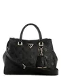 Produktbild: GUESS Handtasche Umhängetasche Cresidia II Society Satchel Black Logo schwarz