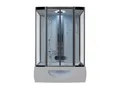Produktbild: TroniTechnik® Duschtempel Dusche IKARIA 135x80x220cm Komplettdusche Fertigdusche mit Wanne, Duschkabine mit Badewanne, freistehend, inkl. Zubehör, Regendusche, Massage