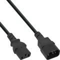 Produktbild: InLine 16632B Kaltgeräteverlängerung, C13 auf C14, 3m
