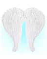 Produktbild: Weiße Engelsflügel mit Federn 51x46cm
