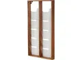Produktbild: Update Display Prospektständer WoodMagazine, Wandversion, einseitig, Holz und Acrylglas, Buche, 10 Fächer je DIN A4