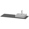 Produktbild: Duravit XSquare Konsole XS060GR4949 140x55cm, mit 1 Ausschnitt, rechts, Graphit matt