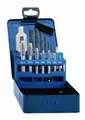 Produktbild: Eventus by Exact 20334 Einschnittgewindebohrersatz 15-teilig HSS M3-M12 metrisch + Spiralbohrer Ø 2,5-10,2mm + Verstellbares Windeisen Gr. 1 1/2
