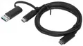 Produktbild: Lenovo USB-C Anschlusskabel - 1x USB-C Stecker + USB 3.0 Stecker A auf 1x USB-C Stecker - 4X90U90618