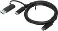 Produktbild: Lenovo - USB-Kabel - 24 pin USB-C (M) zu 24 pin USB-C (M) 5 A - 1,0m - Schwarz (4X90U90618)