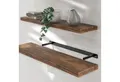 Produktbild: Casaria Wandboard, Dunkle Eiche Hängeregal mit Halterung 15kg Tragkraft Wohnzimmer 90cm