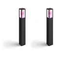 Produktbild: Philips Hue White & Color Ambiance Impress Wegeleuchte Outdoor schwarz 2er Pack